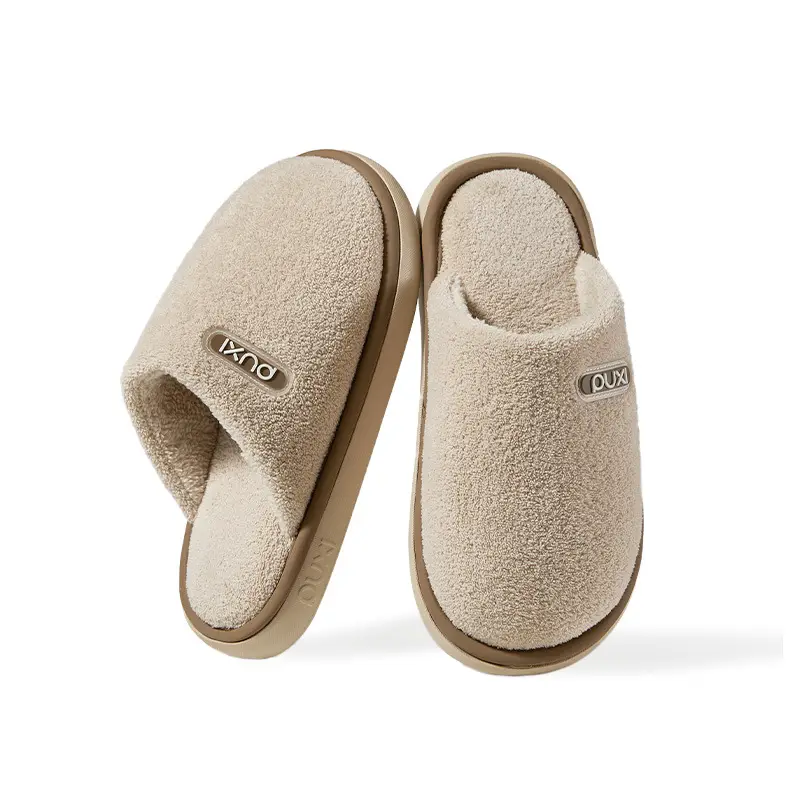 Puxi Fulong Women's and Men's Cotton Slippers for Indoor Home Use, Thick and Warm, Fleece-Lined, Non-Slip, Odor-Resistant, Bayberry Velvet Cotton Slippers - Image 10