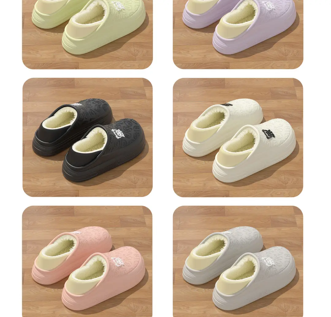 Waterproof Cotton Slippers for Women, Autumn and Winter Indoor Home 2024 New Warm Maternity Plush Cotton Shoes for Men — feature 5