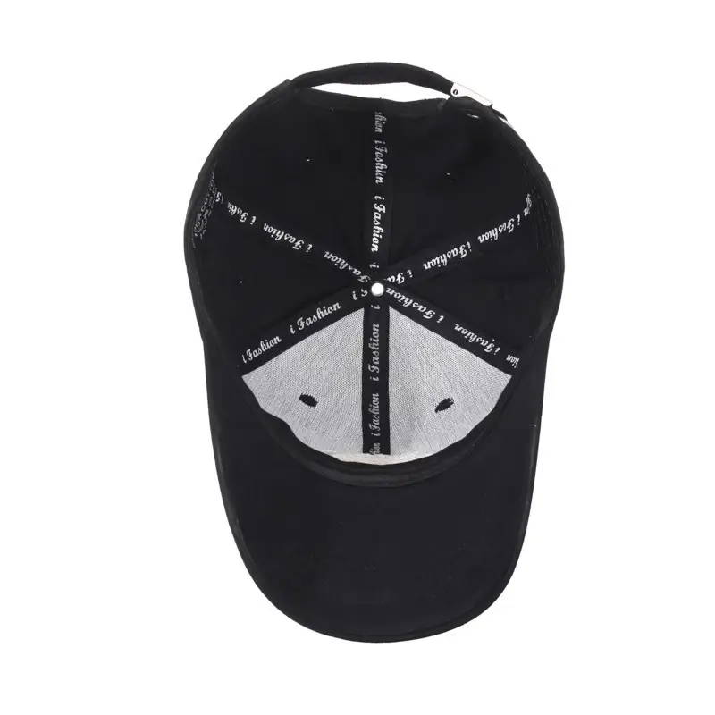 Women Letter Embroidered Gray Cap Spring Summer Wide Bristle