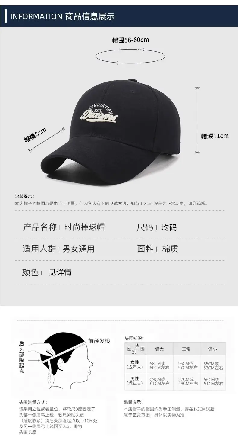 Women Letter Embroidered Gray Cap Spring Summer Wide Bristle — feature 1