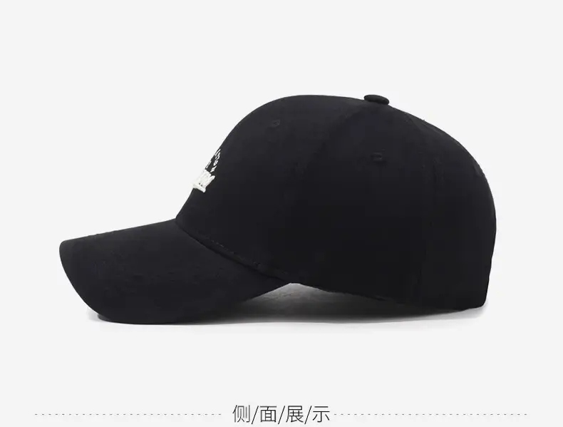 Women Letter Embroidered Gray Cap Spring Summer Wide Bristle — feature 5
