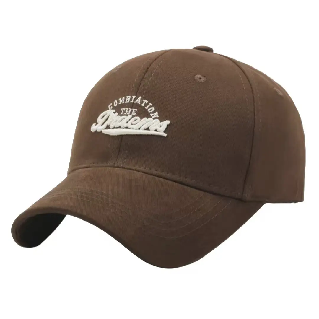 Women Letter Embroidered Gray Cap Spring Summer Wide Bristle