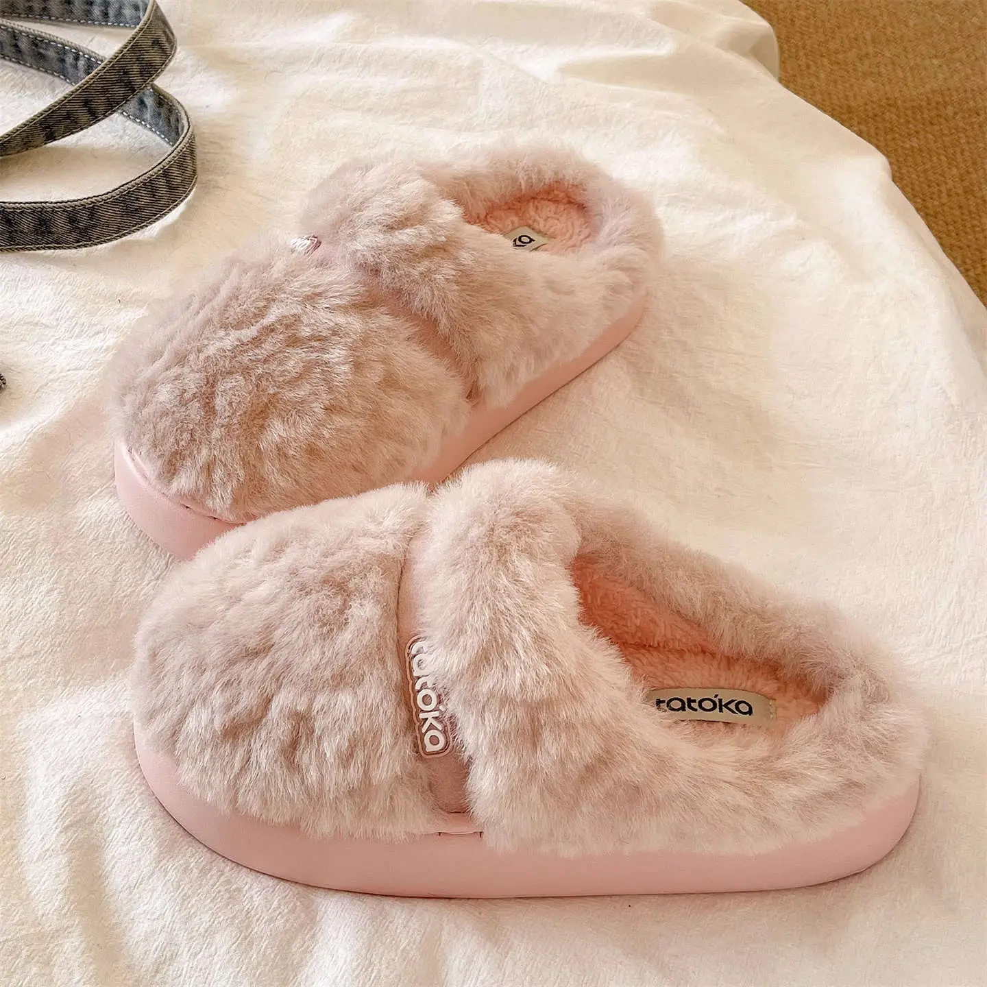 Women Winter Plush Cotton Slippers Autumn Warm Indoor Wear - Image 4