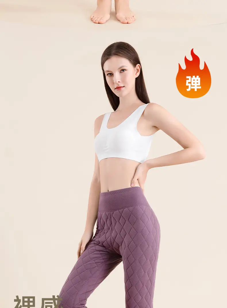Yalu Wool Pants Men's Thermal Pants Men's Winter High-Waisted Leggings Fleece-Lined Thickeneded Northeast Cotton Pants Women's Outer Wear — feature 17