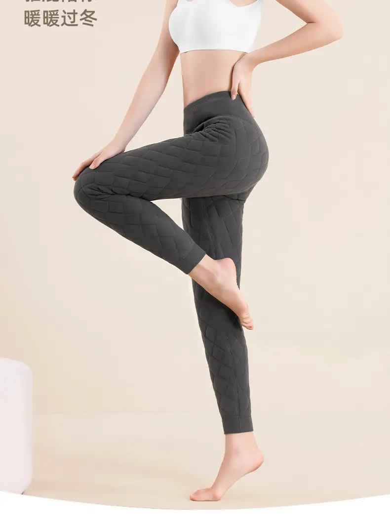 Yalu Wool Pants Men's Thermal Pants Men's Winter High-Waisted Leggings Fleece-Lined Thickeneded Northeast Cotton Pants Women's Outer Wear — feature 20