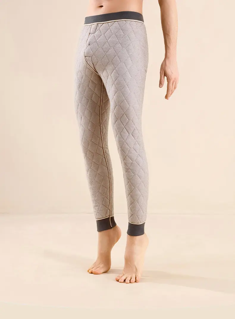 Yalu Wool Pants Men's Thermal Pants Men's Winter High-Waisted Leggings Fleece-Lined Thickeneded Northeast Cotton Pants Women's Outer Wear — feature 5