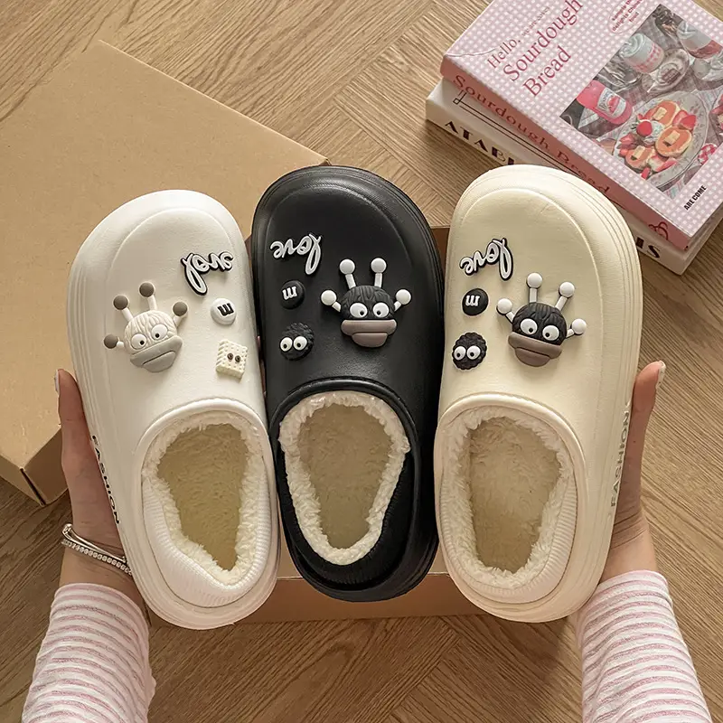 Women Winter Cotton Slippers with Stamps