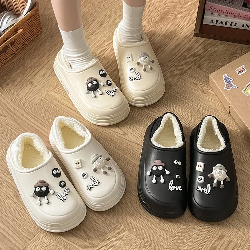 Women Winter Cotton Slippers with Stamps