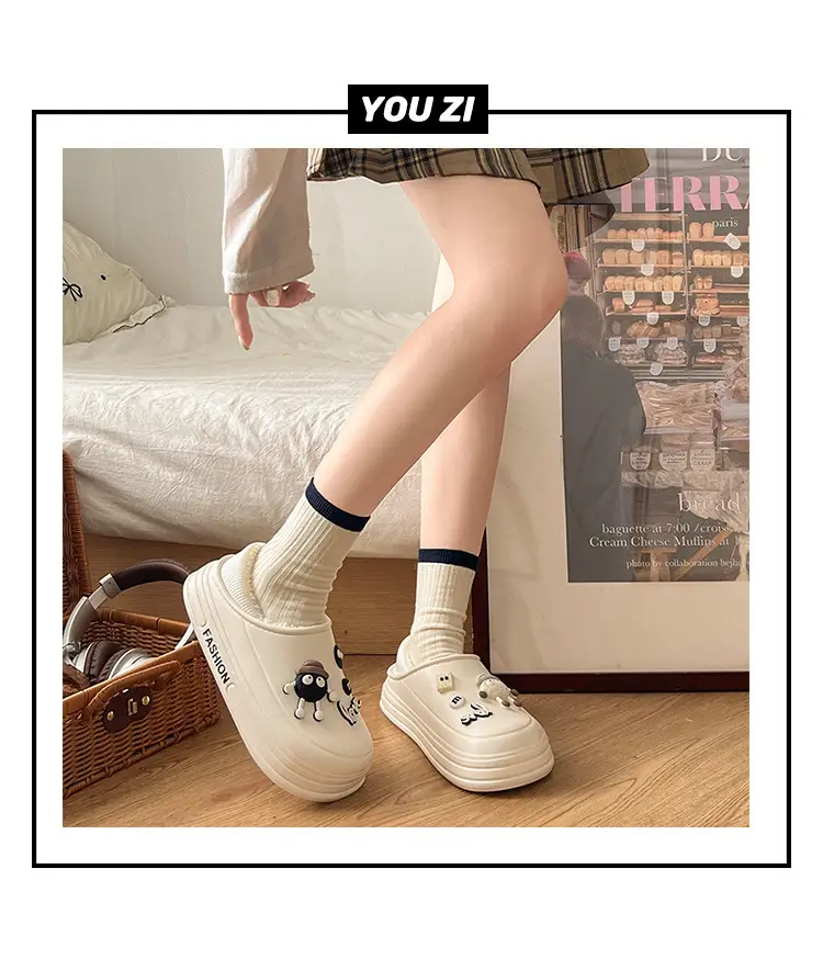 Women Winter Cotton Slippers with Stamps — feature 13