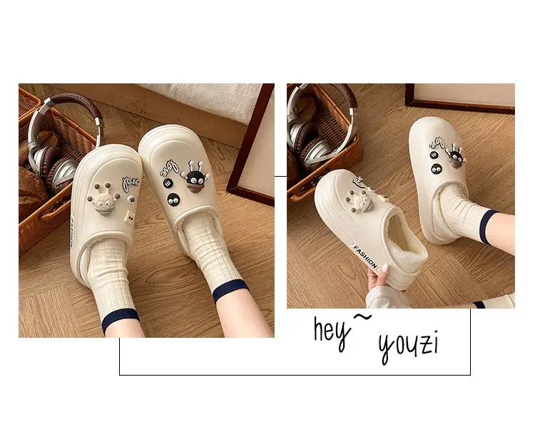 Women Winter Cotton Slippers with Stamps — feature 14