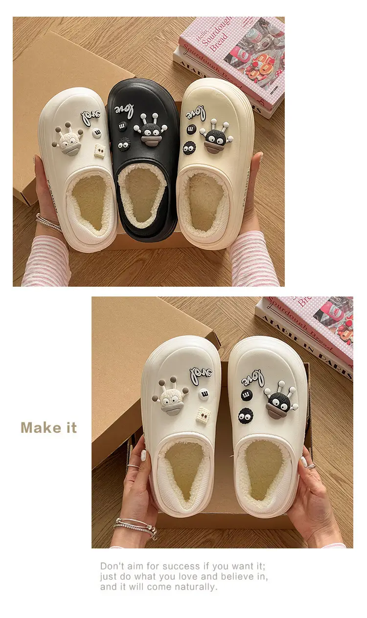 Women Winter Cotton Slippers with Stamps — feature 16