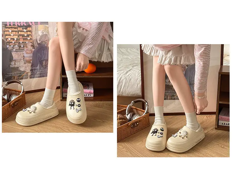 Women Winter Cotton Slippers with Stamps — feature 7