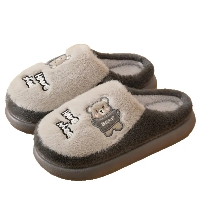 Cotton Slippers for Women Winter 2025 New Indoor Home Warm Plush Slippers Comfortable Home Men Autumn and Winter - Image 10