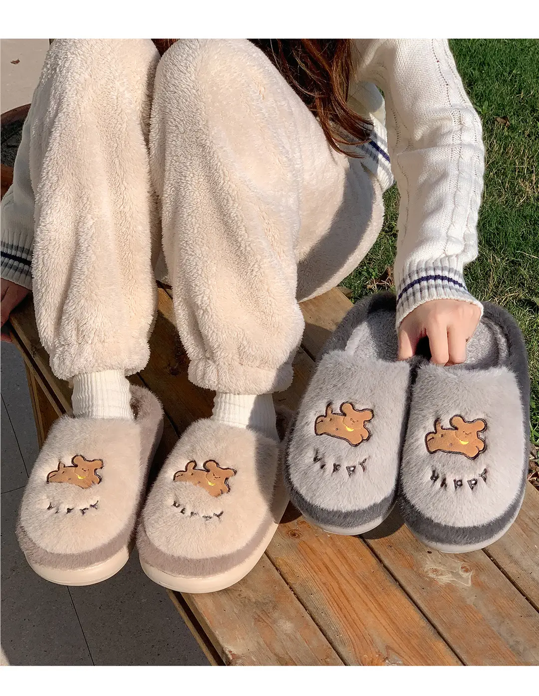 Cotton Slippers for Women Winter 2025 New Indoor Home Warm Plush Slippers Comfortable Home Men Autumn and Winter — feature 16