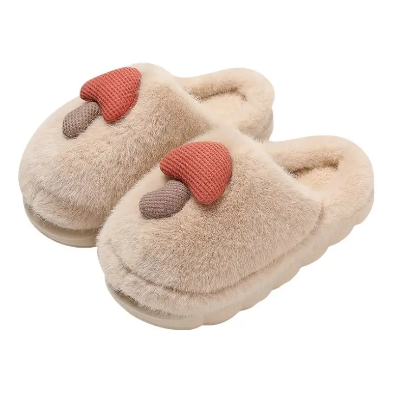 Women's Cotton Slippers for Autumn and Winter, New Style with Covered Heel, Indoor Thick-Soled Non-Slip Plush Warm Maternity Cotton Shoes - Image 9