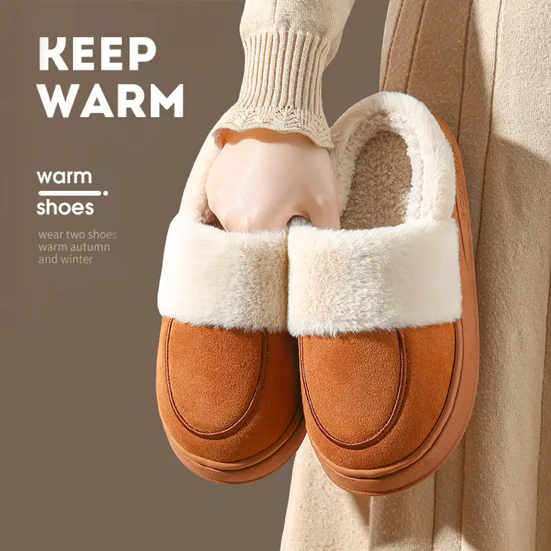 Women Cotton Slippers Warm Winter Indoor
