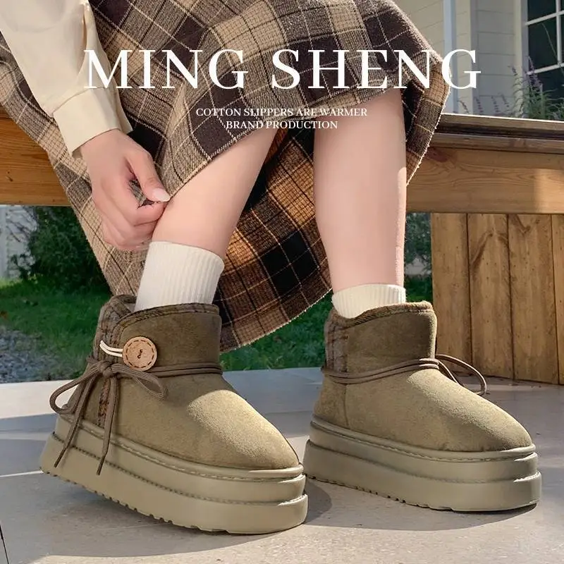 2025 Winter Button-Decorated Boots for Women