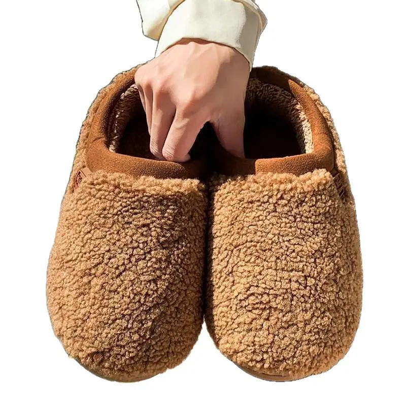 Cotton Slippers for Women Winter New 2025 Couples Indoor Home Non-Slip Warm Plus Plush Fur Slippers Cotton Shoes for Men Winter - Image 8