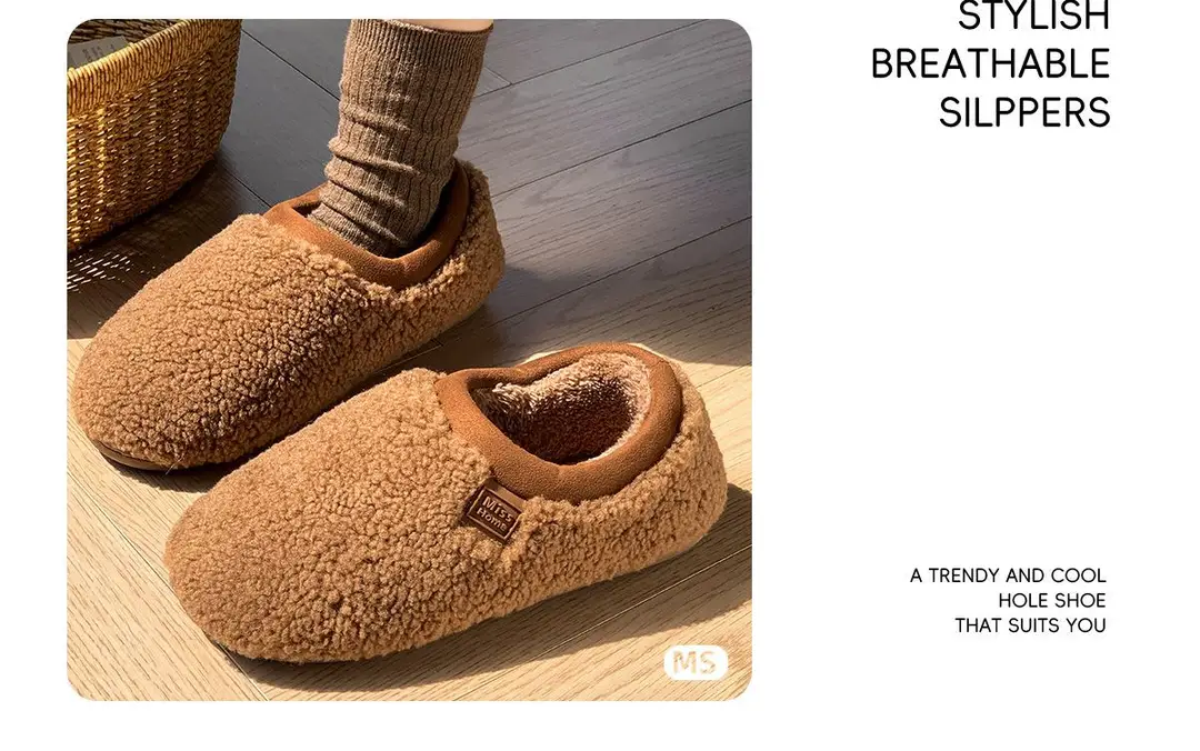 Cotton Slippers for Women Winter New 2025 Couples Indoor Home Non-Slip Warm Plus Plush Fur Slippers Cotton Shoes for Men Winter — feature 5