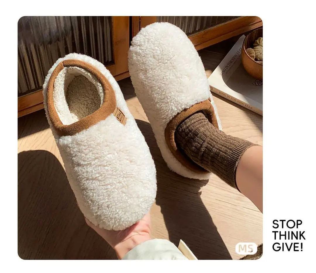 Cotton Slippers for Women Winter New 2025 Couples Indoor Home Non-Slip Warm Plus Plush Fur Slippers Cotton Shoes for Men Winter — feature 8