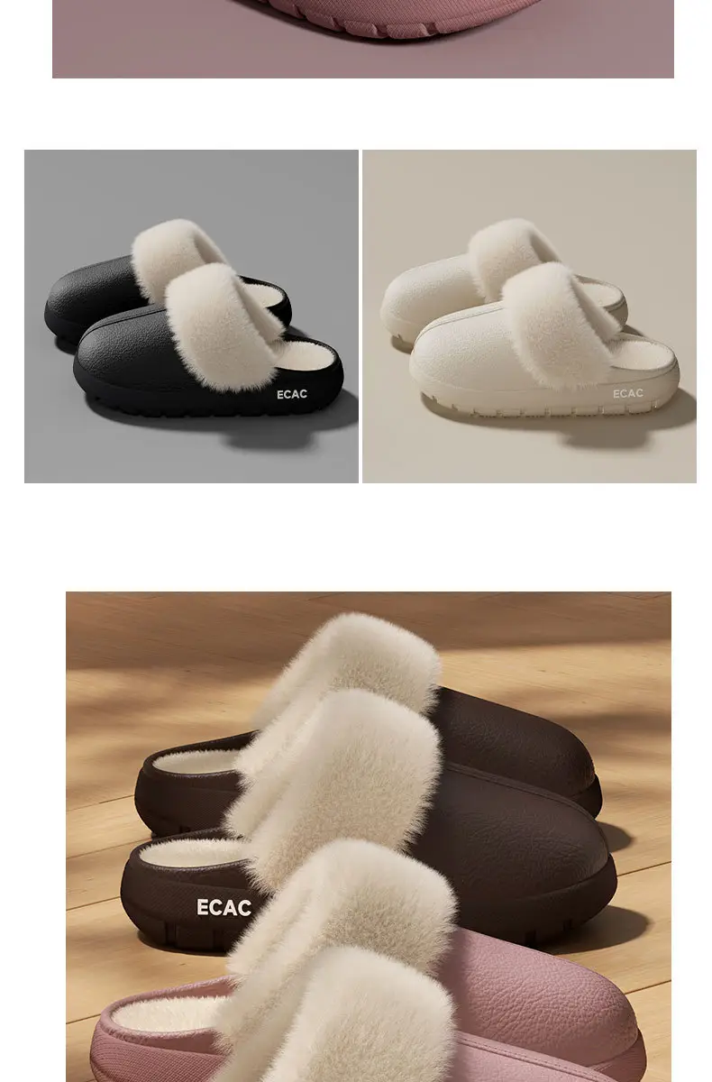 Cotton Slippers for Women 2025 Winter New Indoor Home Non-Slip Slippers Warm Outer Wear Fleece-Lined Thickeneded Cotton Shoes for Men — feature 6