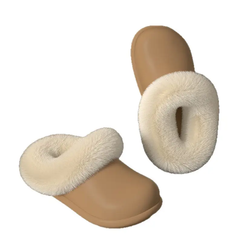 Warm Fleece Detachable Slippers for Men Women