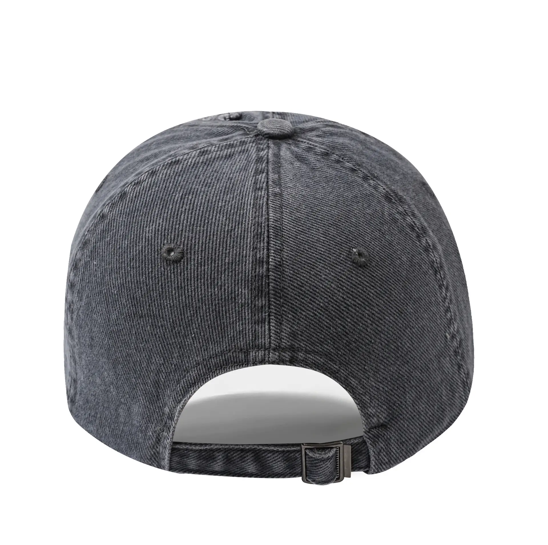 Men's Maroon Distressed Cotton Cap with Custom Logo - Image 11