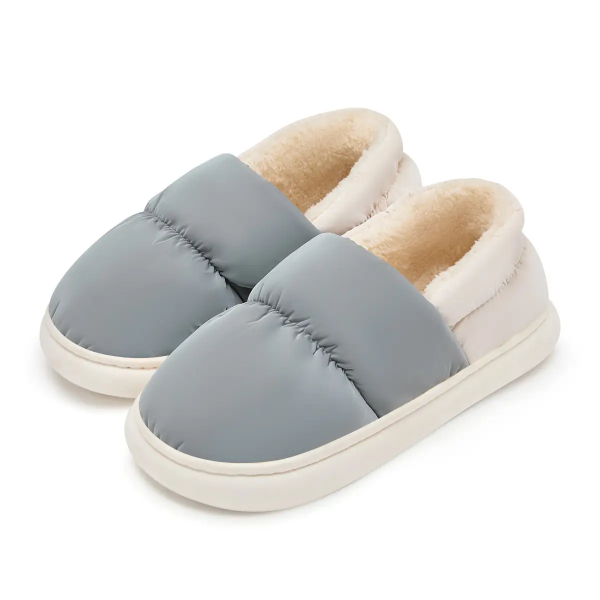 Waterproof Cotton Slippers for Women with Heel 2025 New Indoor Home Warm Cotton Shoes Plus Plush Slippers for Men in Autumn and Winter - Image 10
