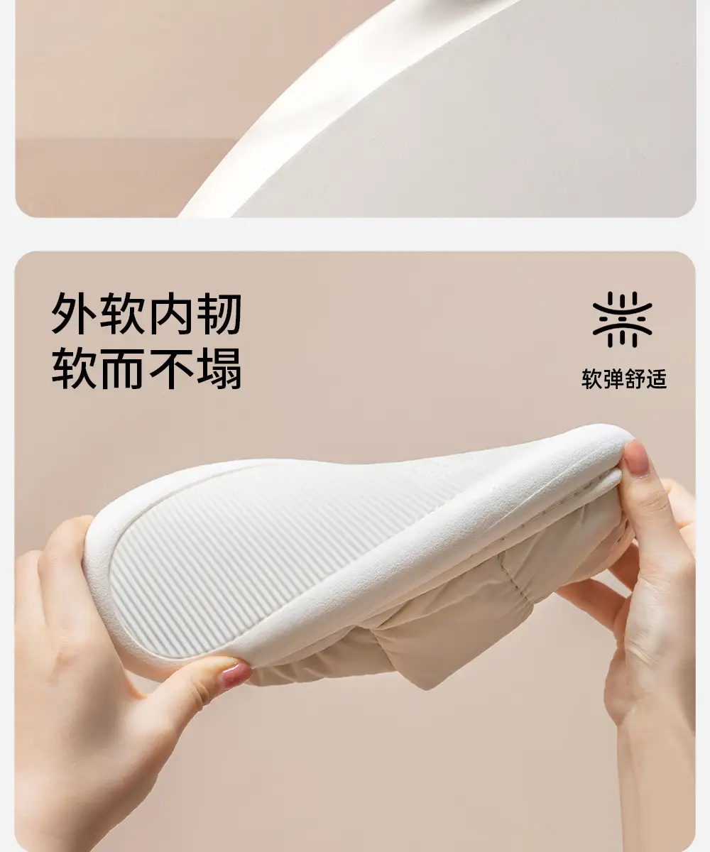 Waterproof Cotton Slippers for Women with Heel 2025 New Indoor Home Warm Cotton Shoes Plus Plush Slippers for Men in Autumn and Winter — feature 10