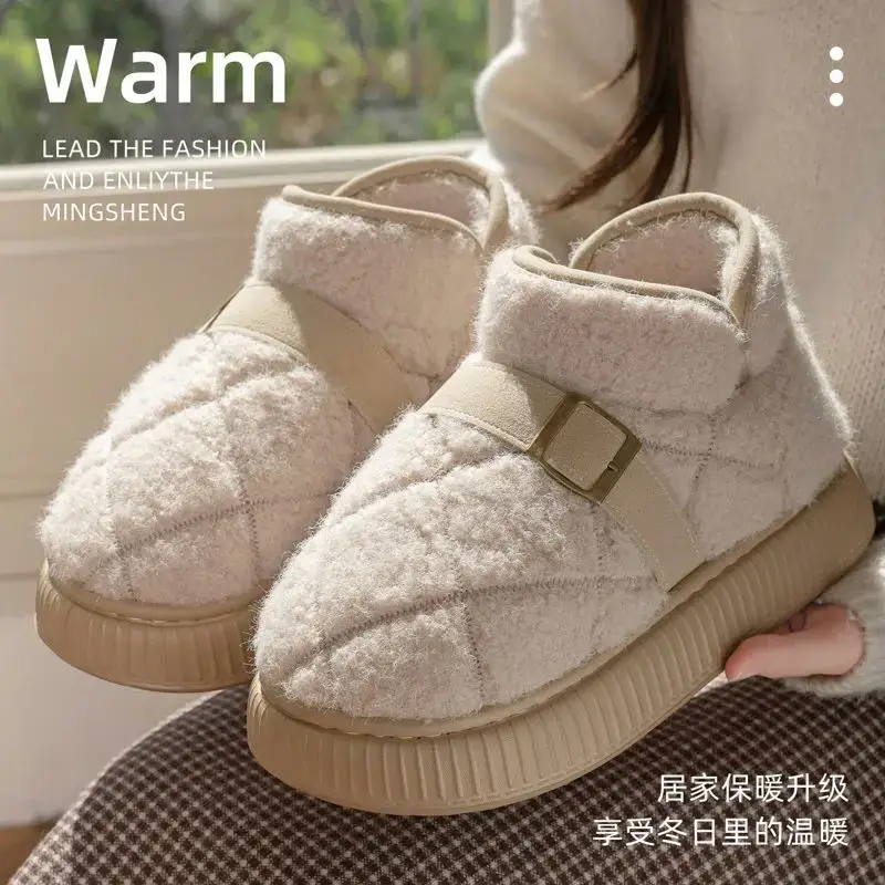 Women Closed-Toe Cotton Slippers Autumn Winter 2025 - Image 5
