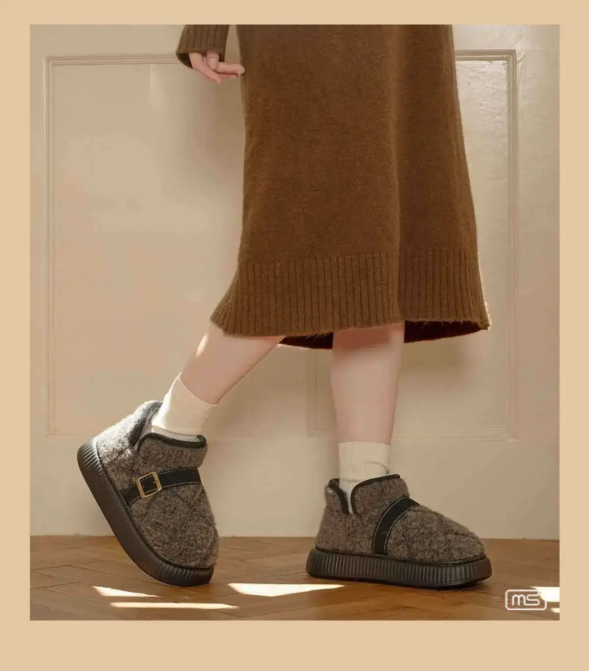Women Closed-Toe Cotton Slippers Autumn Winter 2025 — feature 9