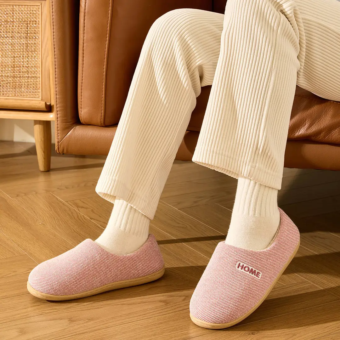 High-Bottom Cotton Slippers for Women, Indoor and Home, Non-Slip Soles, Fleece-Lined, Warm, Middle-Aged and Elderly Outer Wear Cotton Shoes for Men — feature 17