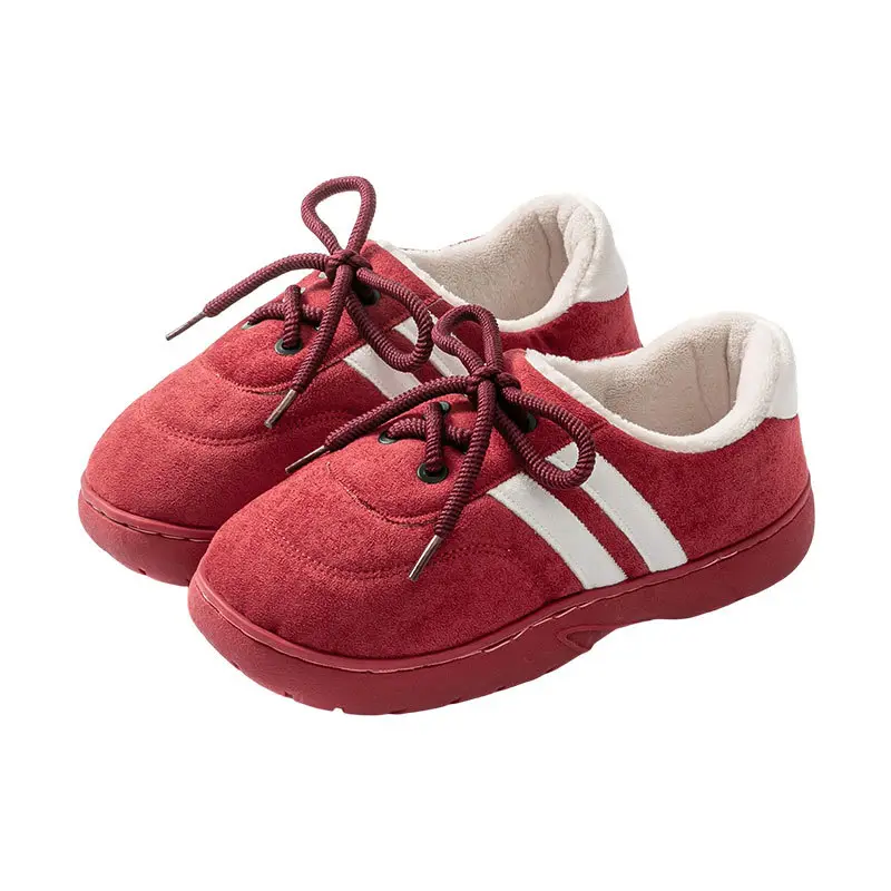Red 3-Stripes Kids Sneakers for Autumn Winter