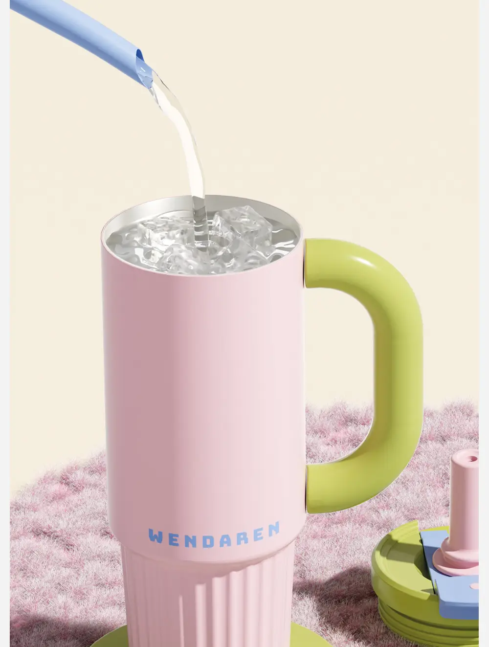 Fashionable Car-Mounted Large-Capacity Straw Ceramic Liner Insulated Cup Icebreaker Women's Outdoor Sports Insulated Kettle New Model — feature 4