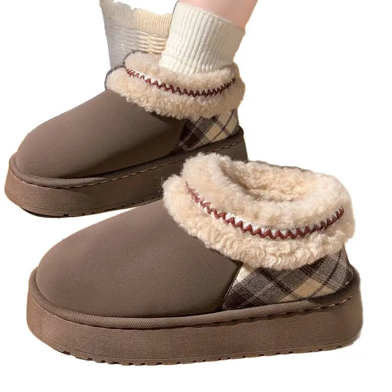Women's Plush Warm Slipper Brown Winter - Image 8