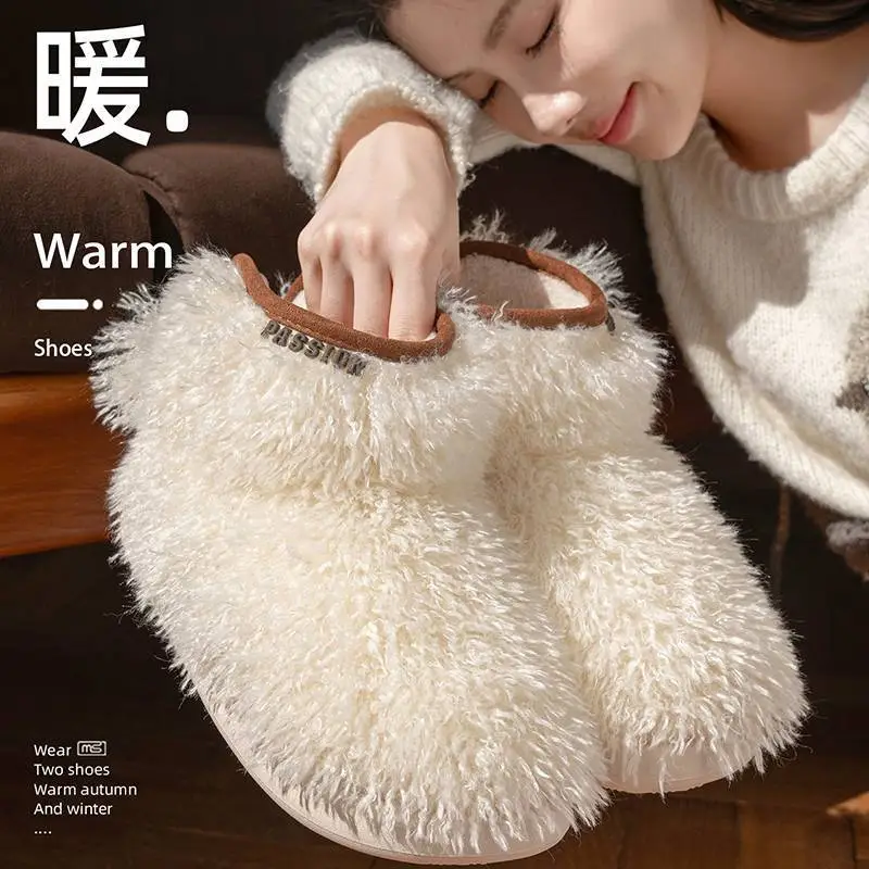 Winter Warm Cotton Slippers with Fleece Lining - Image 6