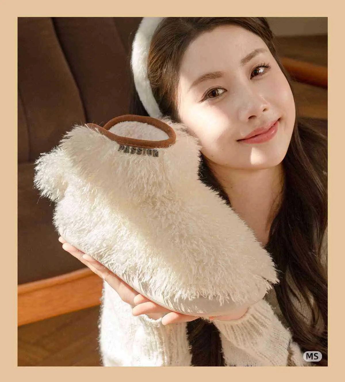 Winter Warm Cotton Slippers with Fleece Lining — feature 5