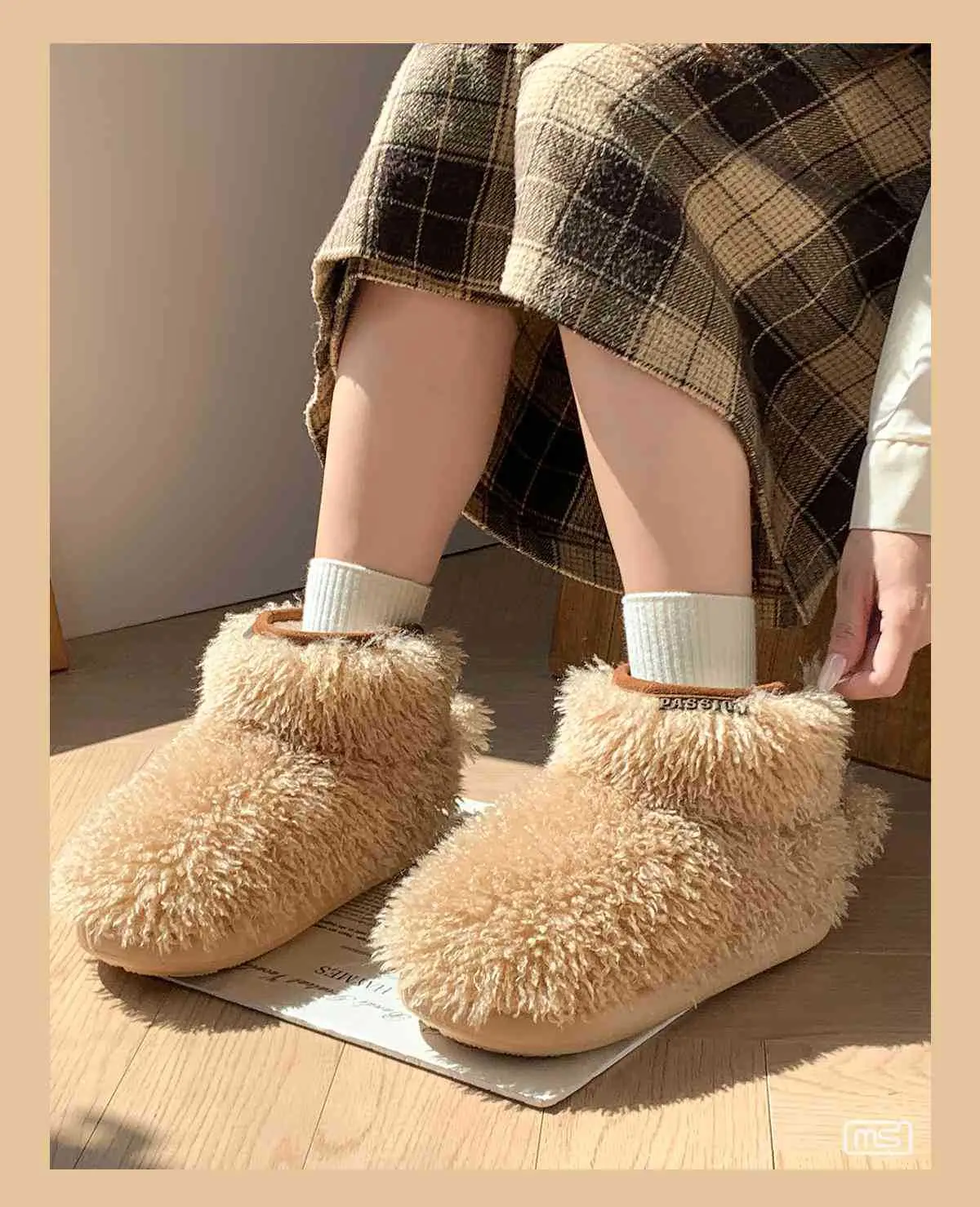 Winter Warm Cotton Slippers with Fleece Lining — feature 6