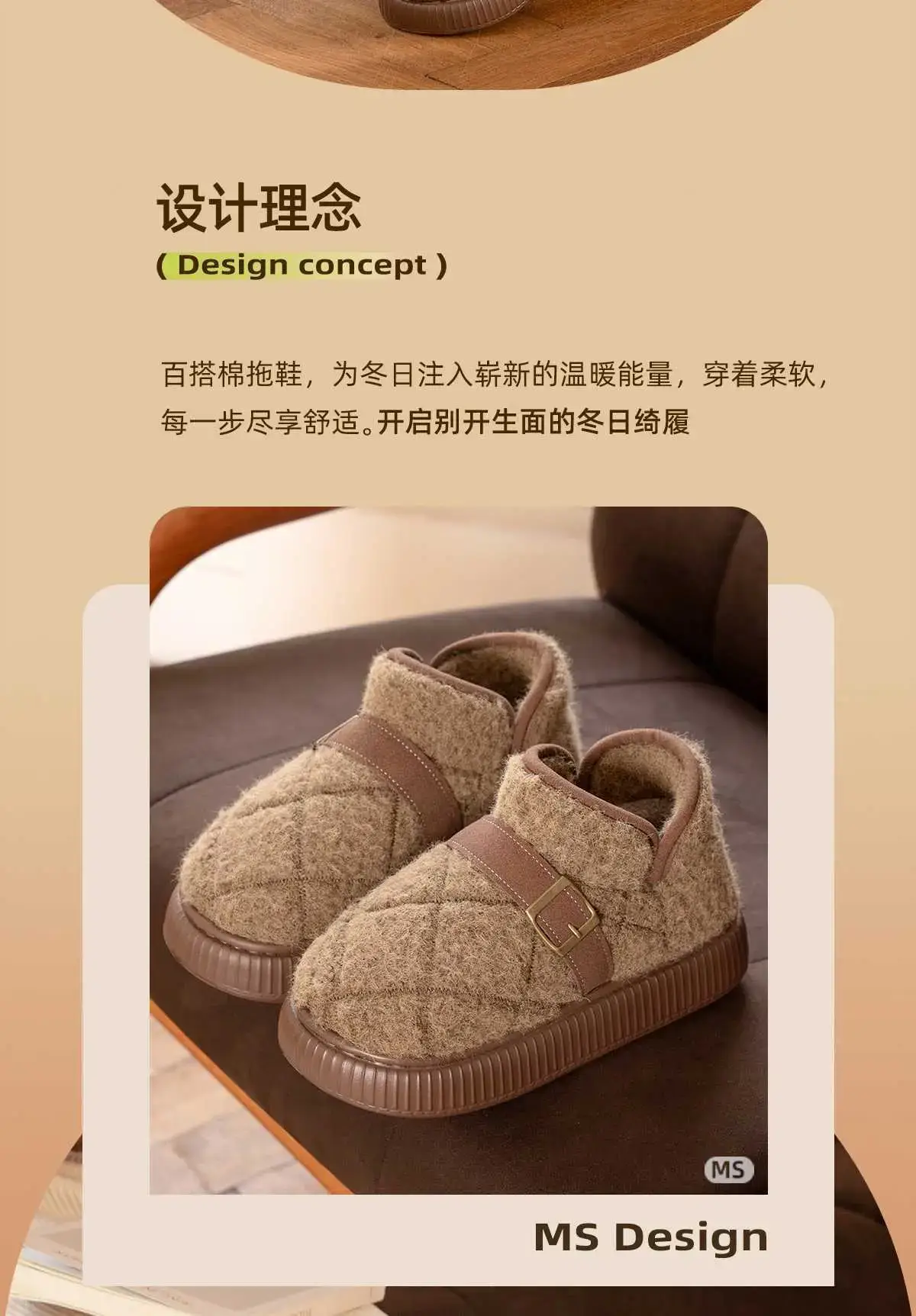 Women's Warm Grey Fleece Closed-Toe Shoes — feature 2