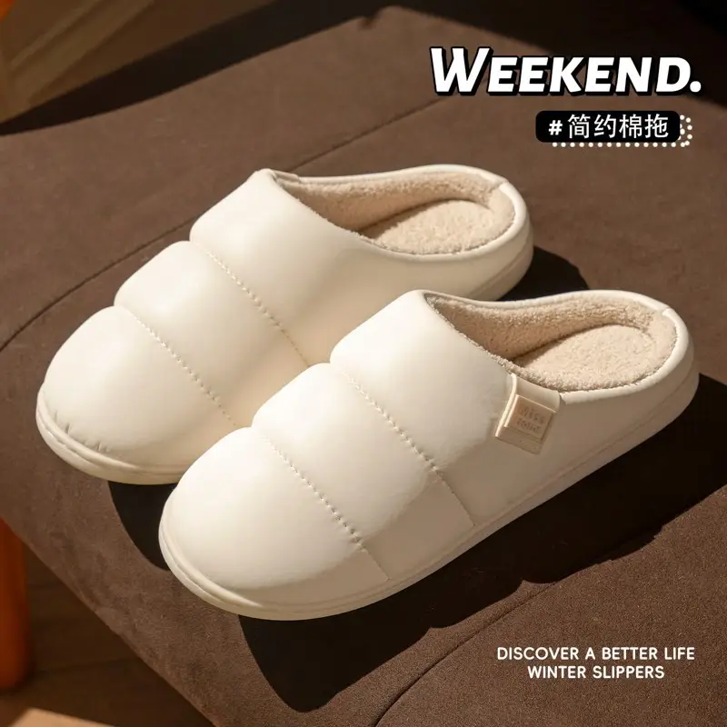 2025 Winter Closed-Toe Fleece Lined Slippers - Image 6