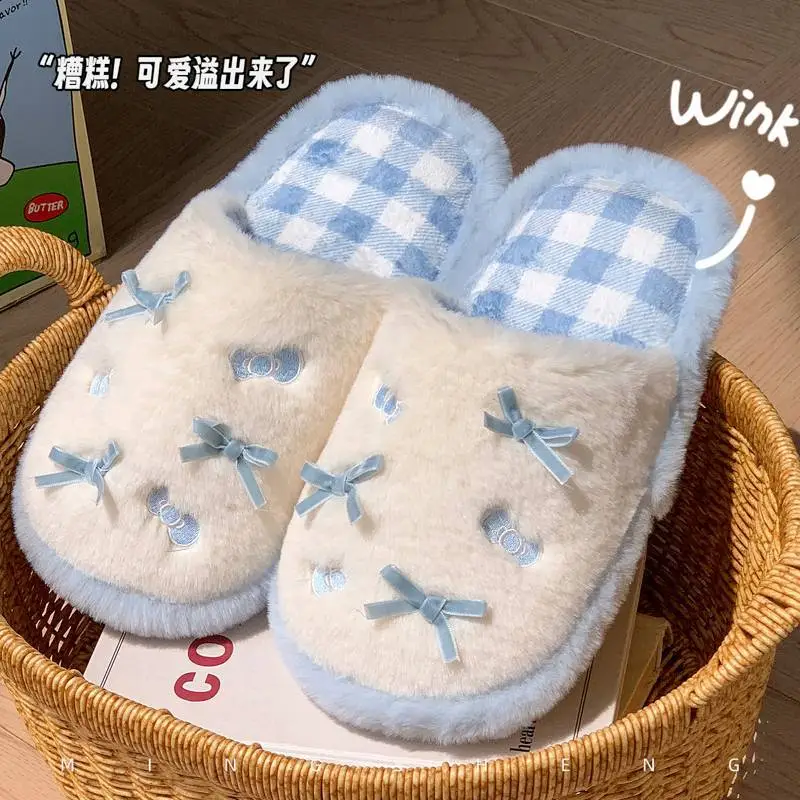 2025 Winter Bow Bowled Slippers for Women - Image 7