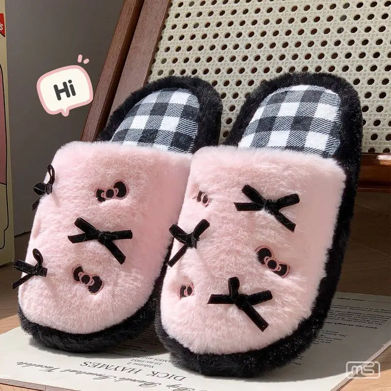 2025 Winter Bow Bowled Slippers for Women - Image 3