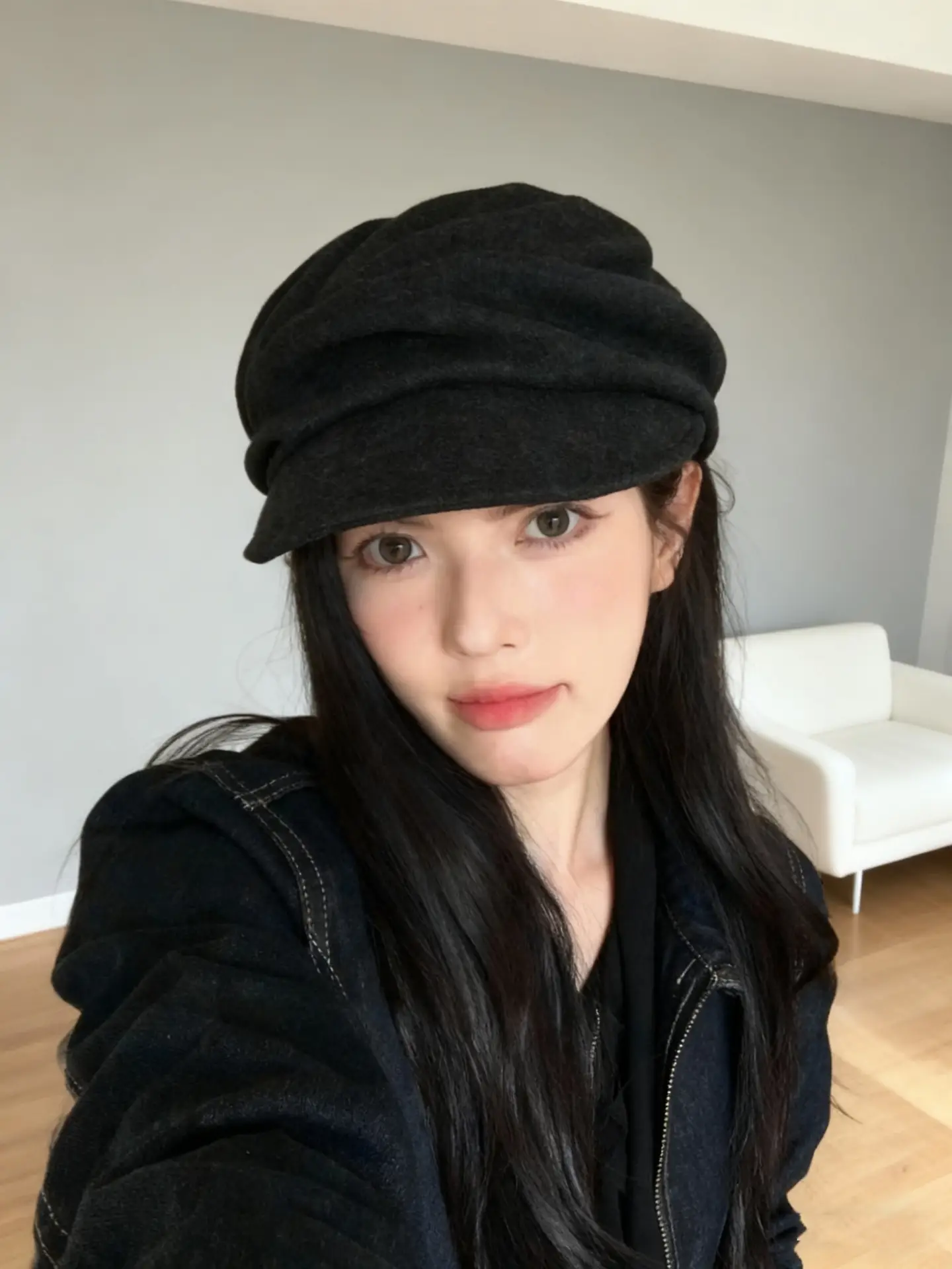 Black Wool Baseball Cap for Men Winter — feature 7