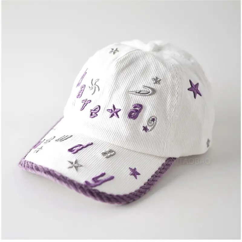 Women's Brown Embroidered Baseball Cap with Star & Letter Design - Image 5