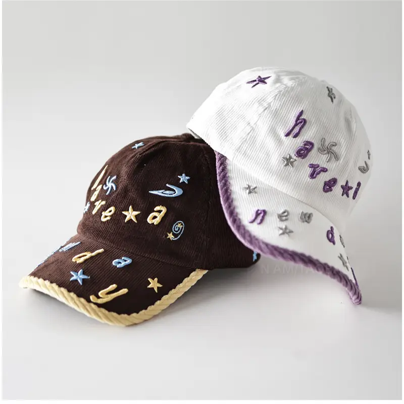 Women's Brown Embroidered Baseball Cap with Star & Letter Design - Image 7