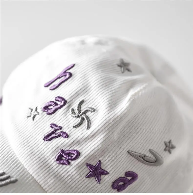 Women's Brown Embroidered Baseball Cap with Star & Letter Design — feature 8