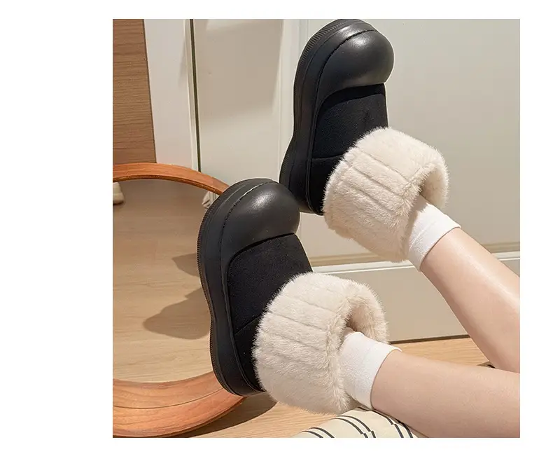 Qidan Shoe Factory Women's Winter Snow Boots with Fleece Lining, Thickened and Warm Children's Cotton Shoes, Thick-Soled Outdoor Non-Slip Parent-Child Cotton Boots — feature 12