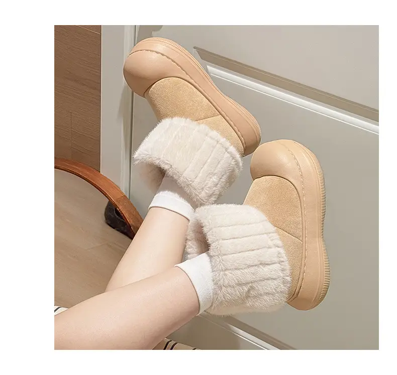 Qidan Shoe Factory Women's Winter Snow Boots with Fleece Lining, Thickened and Warm Children's Cotton Shoes, Thick-Soled Outdoor Non-Slip Parent-Child Cotton Boots — feature 9