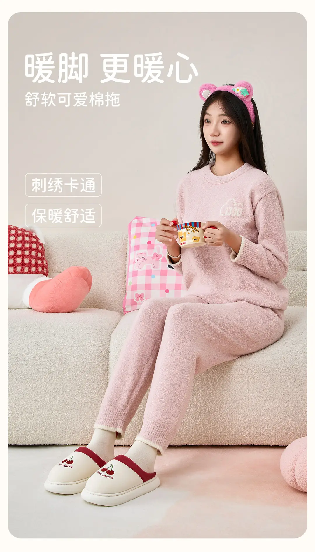Lidani Cotton Slippers Women's Winter 2025 New Indoor Home Warm Plush Slippers Comfortable Home Winter — feature 2