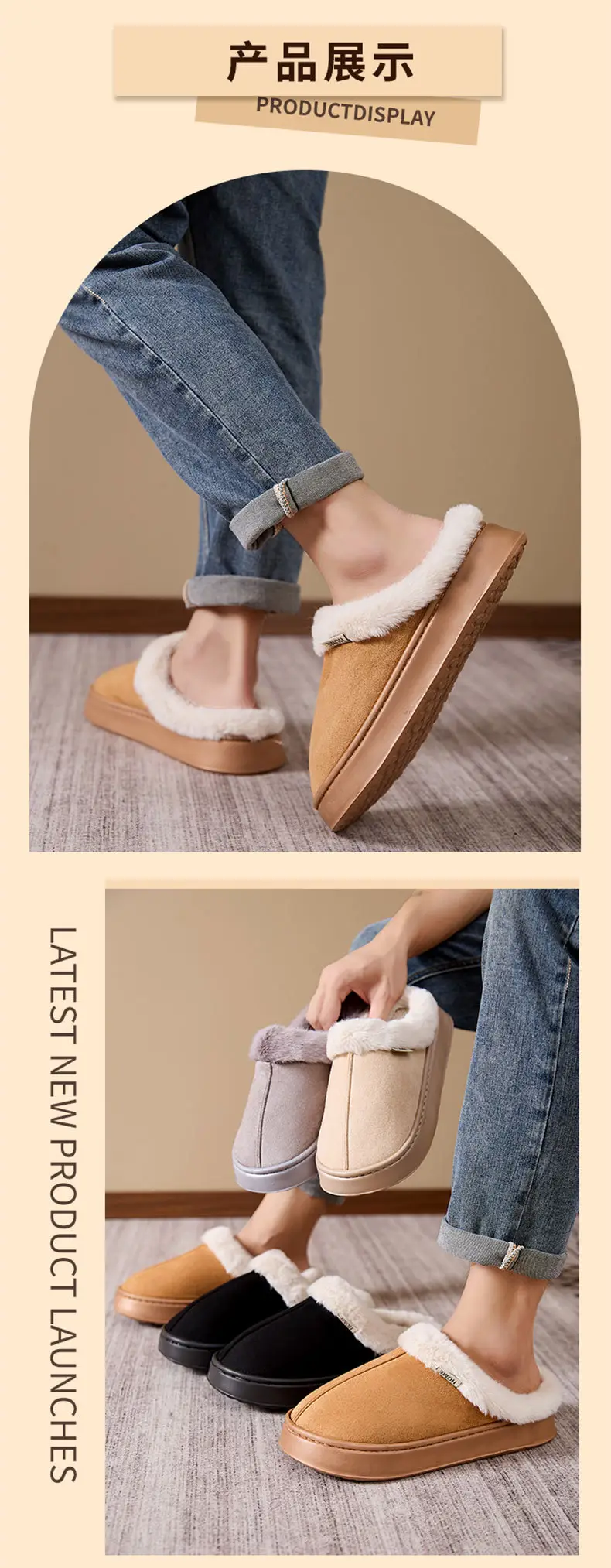Cotton Shoes Cross-Border New Shallow Mouth Snow Boots Plus Velvet and Thickened Women's Shoes Cold-Proof Lightweight Short Boots Korean Style Warm Short Boots — feature 9